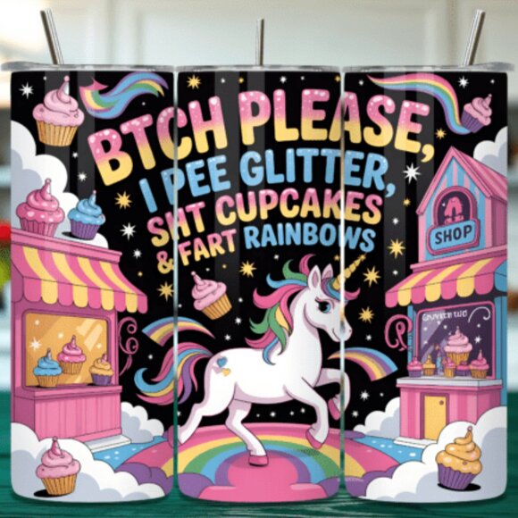 Funny Themed 20oz Sublimated Stainless Steel Tumbler with Lid & Straw - Picture 10 of 12